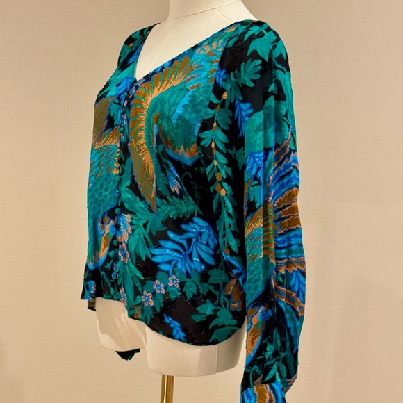 Sezane Erica Blouse Tropical Print Size 36 - Picture 4 of 9